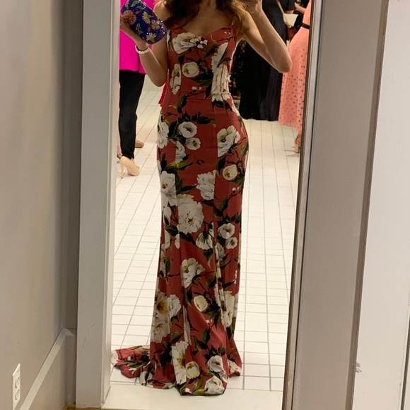 DOLCE GABBANA PINK FLORAL SILK dress IT42 (size 40-small) authentic - Picture 6 of 13